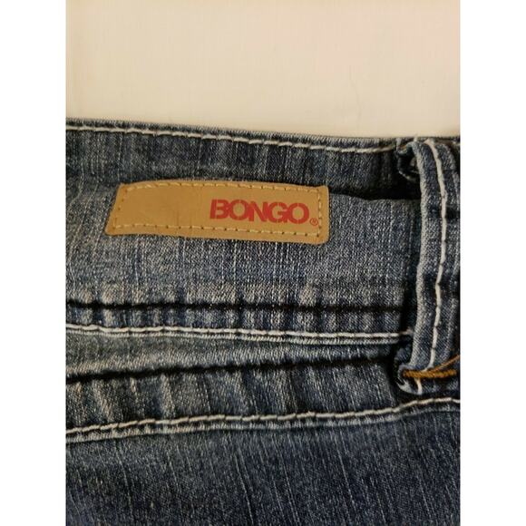 BONGO Plus Womens Medium Blue With White Thread Cuffed Hem Jean Shorts Plus 26W - Picture 8 of 8